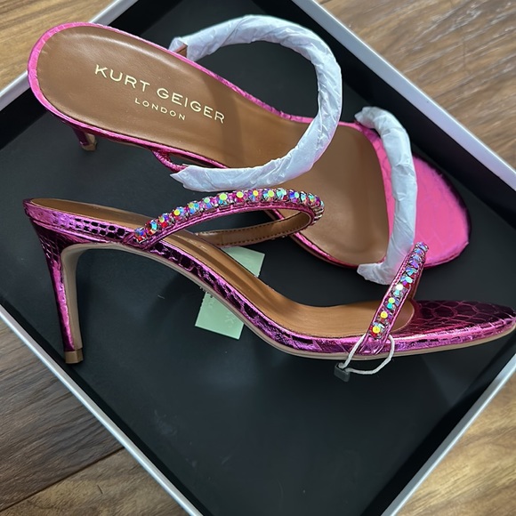KURT GEIGER LONDON PRIYA JEWELED HEEL - NEVER WORN W BOX - Picture 3 of 7